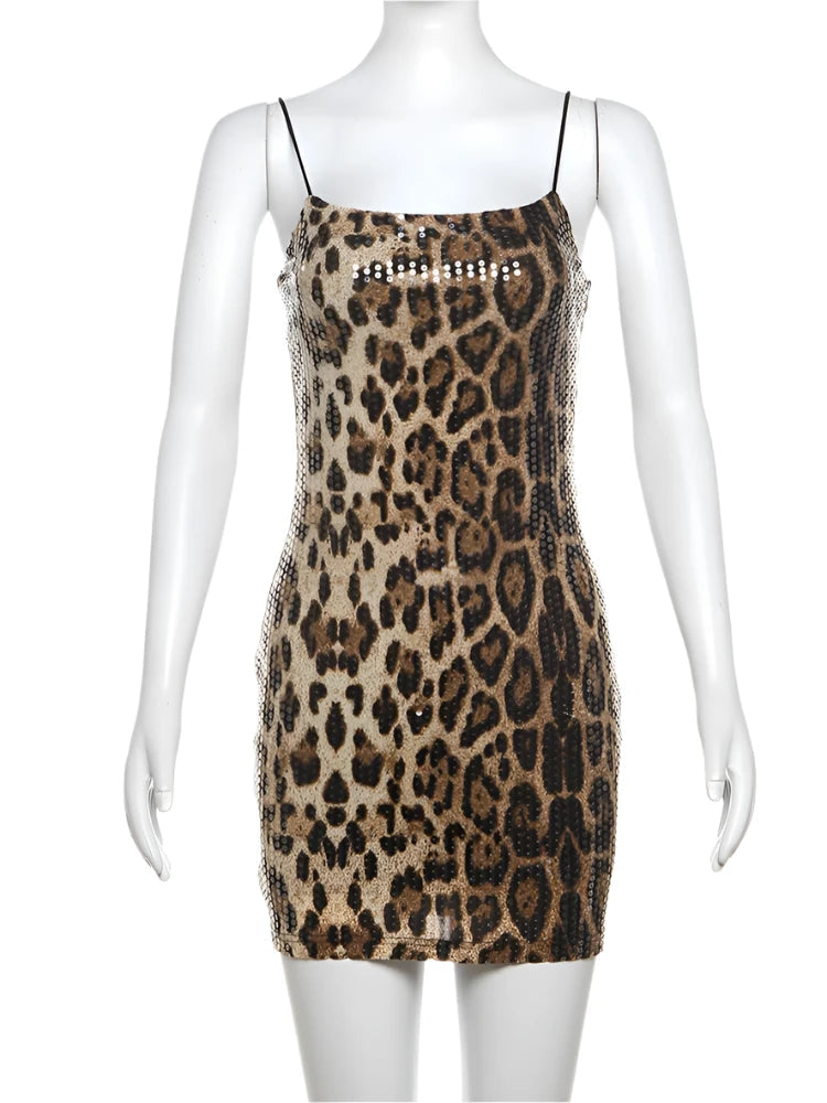 Leopard Sequined Mini