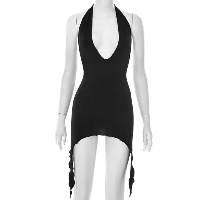 Sienna Halter Mini Black