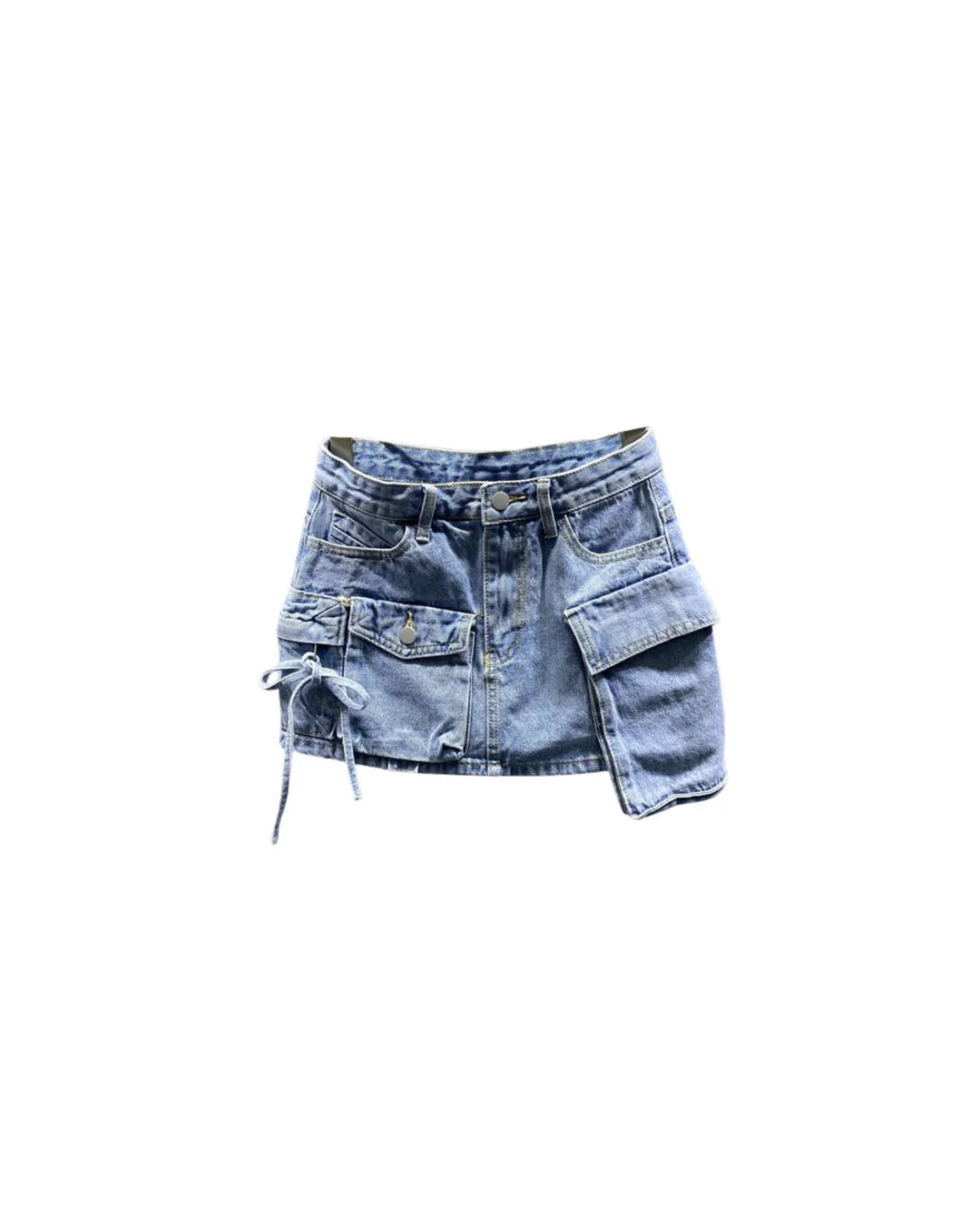 Pocket Cargo Denim Skirt