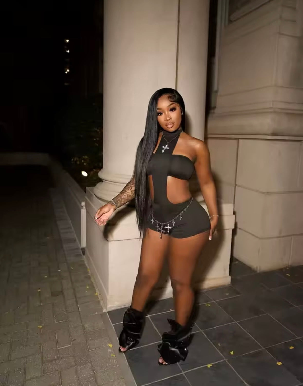 Anastasia Halter Neck Romper